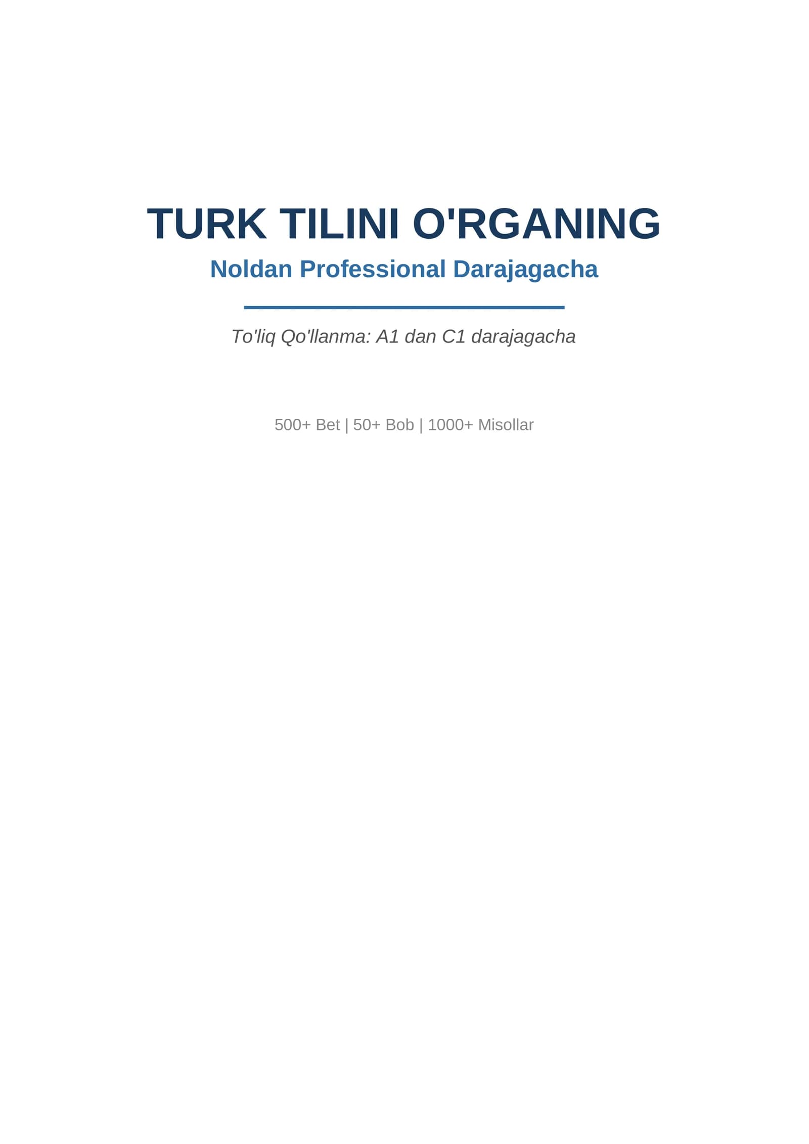 TURK TILINI O'RGANING