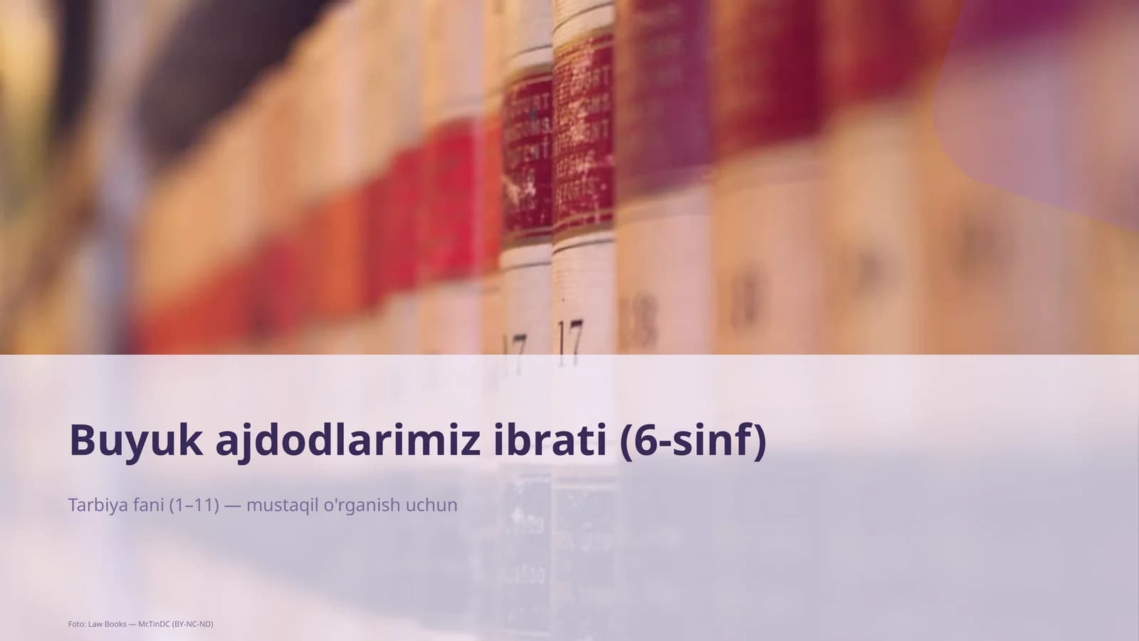 Buyuk ajdodlarimiz ibrati (6-sinf)