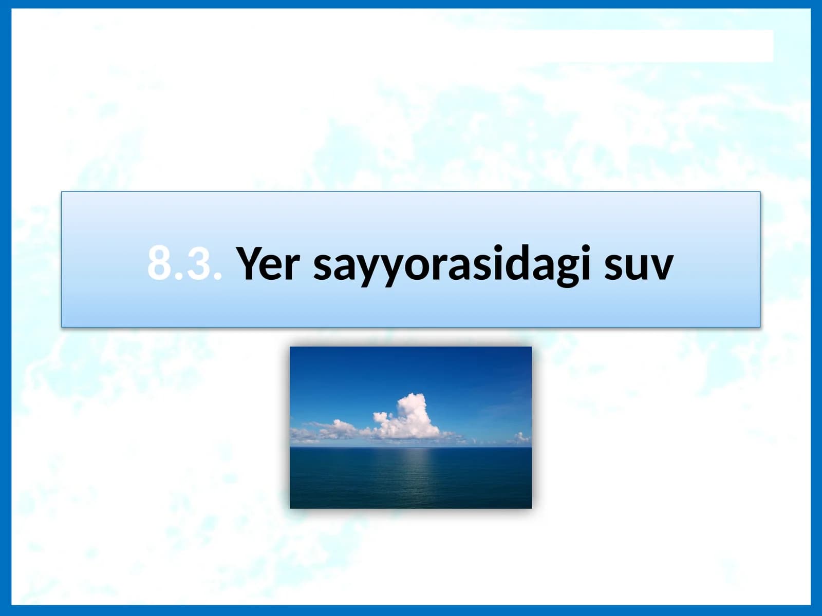 Yersayyorasidagi suv