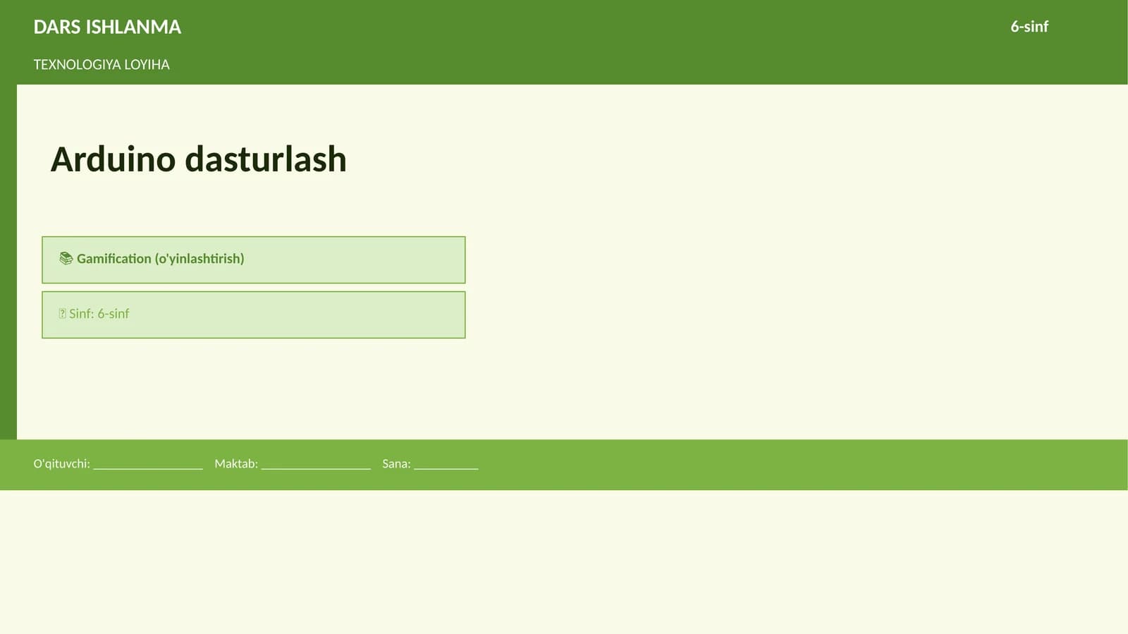 Arduino dasturlash