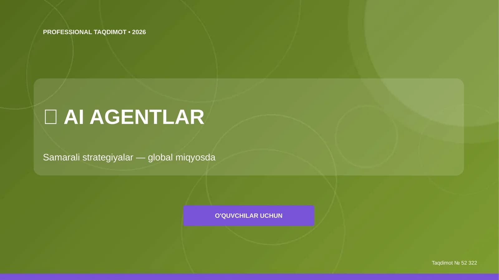 AI agentlar: samarali strategiyalar (global miqyosda) [o'quvchilar uchun]