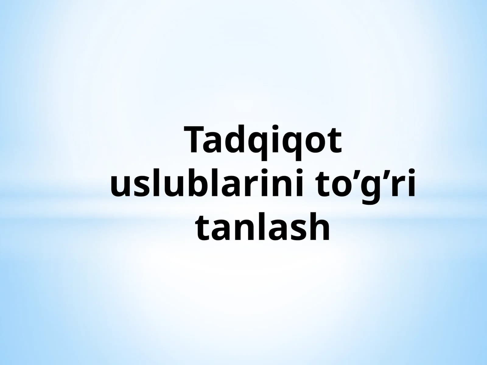 Tadqiqot uslublari