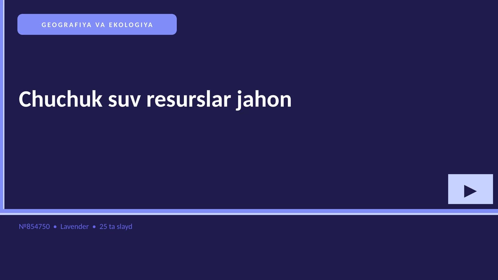 Chuchuk suv resurslar jahon