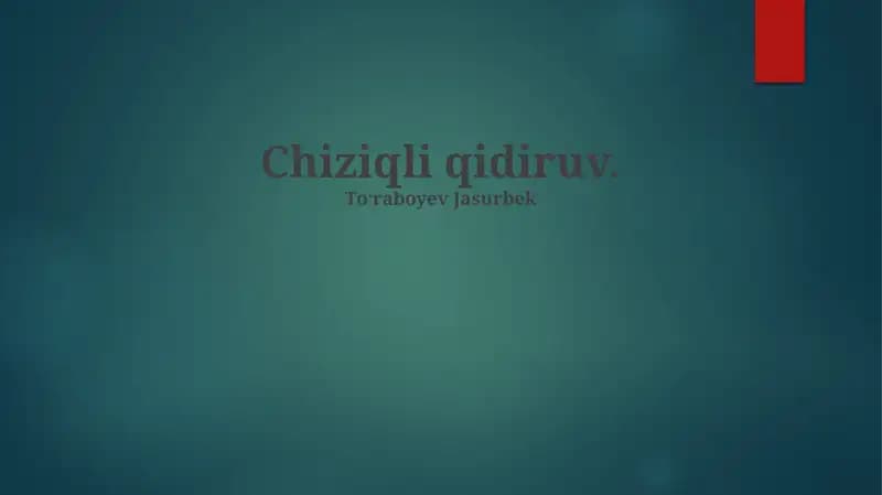 Chiziqli Qidiruv