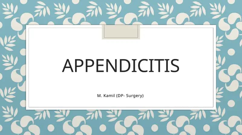 Appendicitis