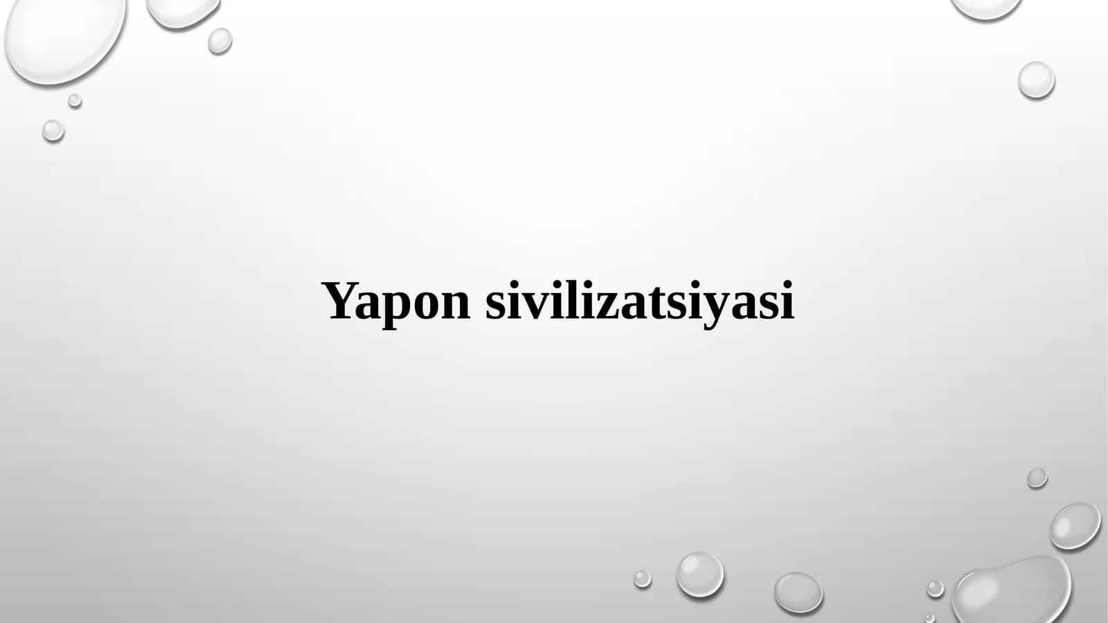 Yapon  sivilizatsiyasi