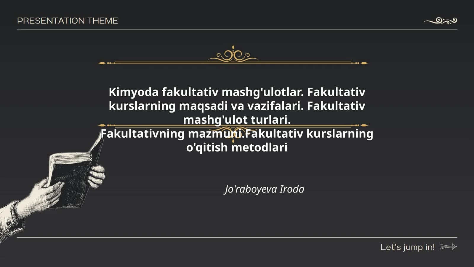Kimyoda fakultativ mashg'ulotlar