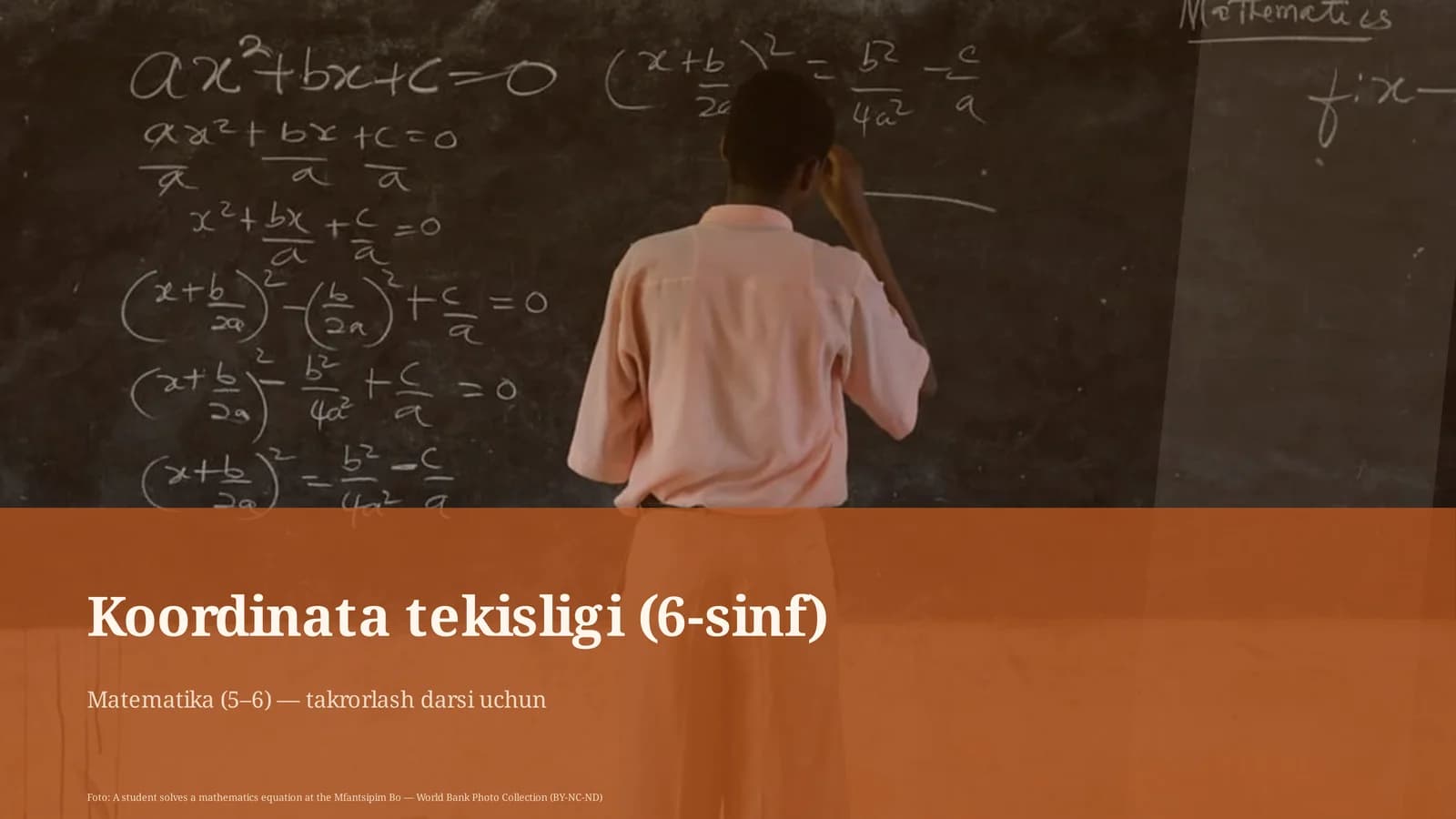 Koordinata tekisligi (6-sinf)