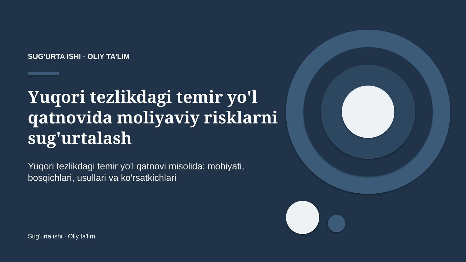 yuqori tezlikdagi temir yo'l qatnovida moliyaviy risklarni sug'urtalash 6609