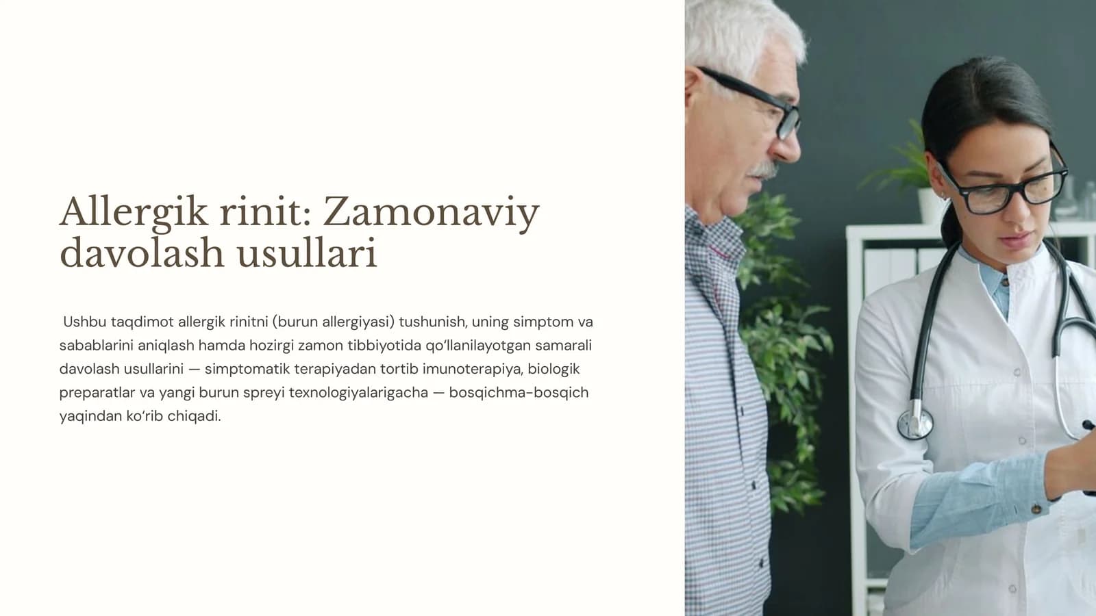 Allergik rinit: Zamonaviy davolash usullari