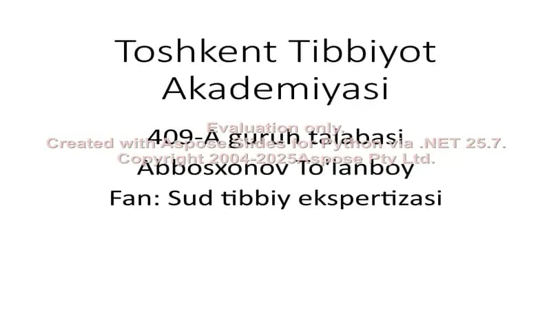 Toshkent Tibbiyot Akademiyasi