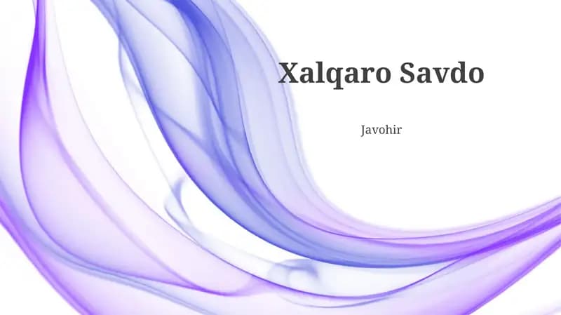 Xalqaro Savdo
