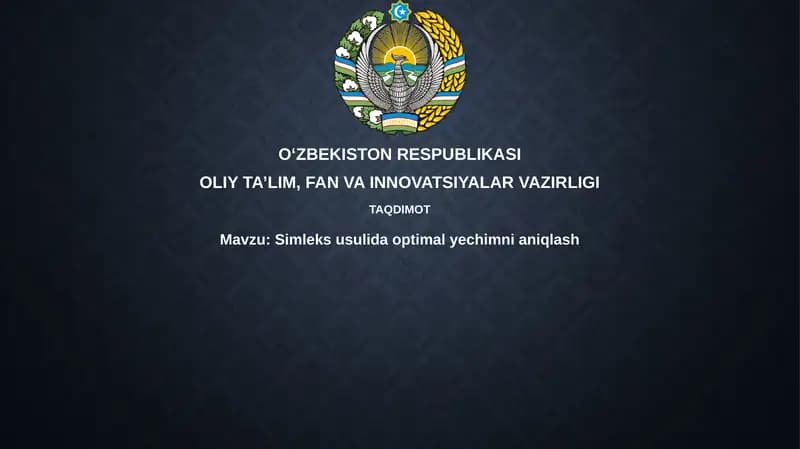 Simpleks usuli