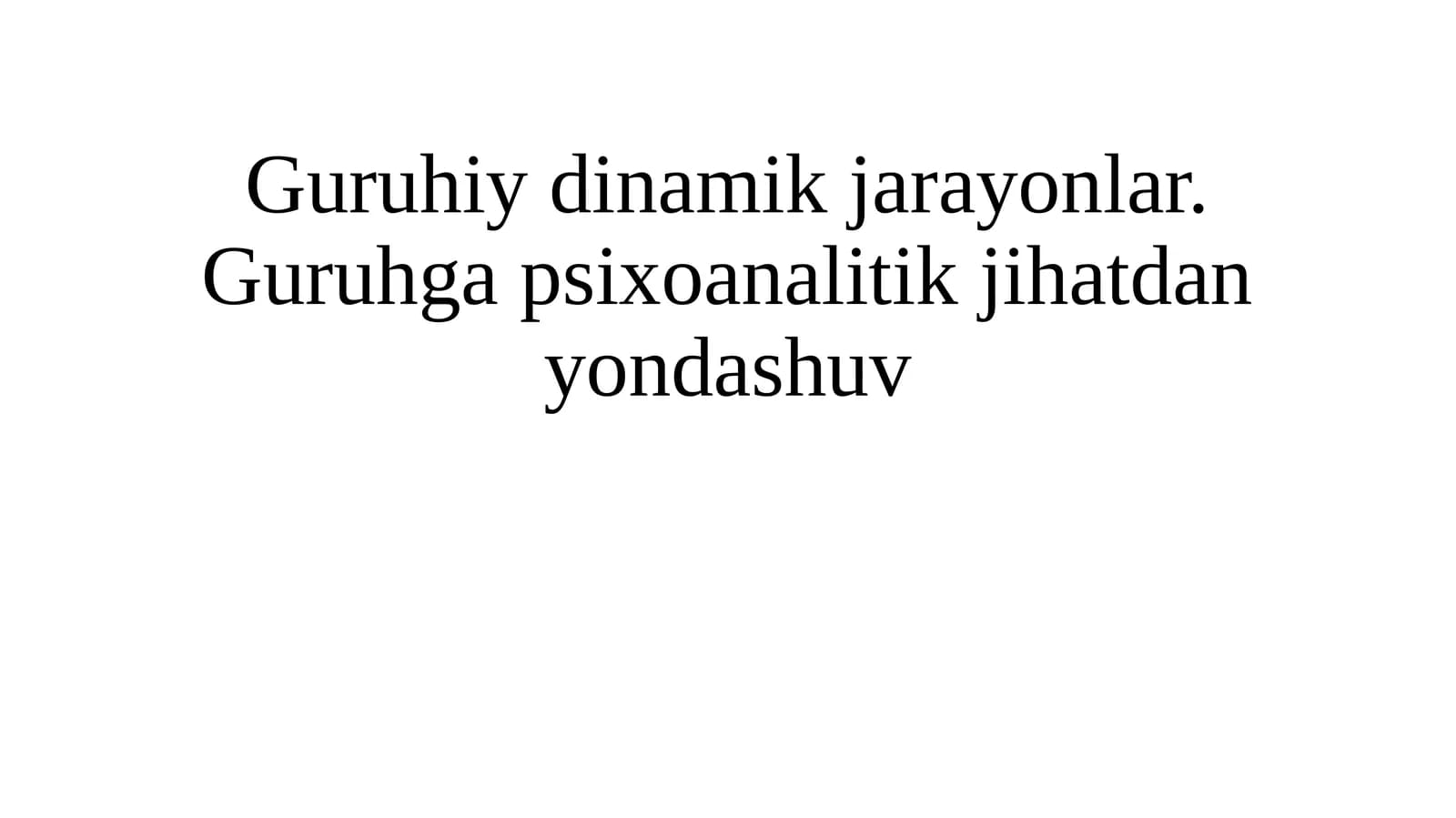 Guruh dinamikasi