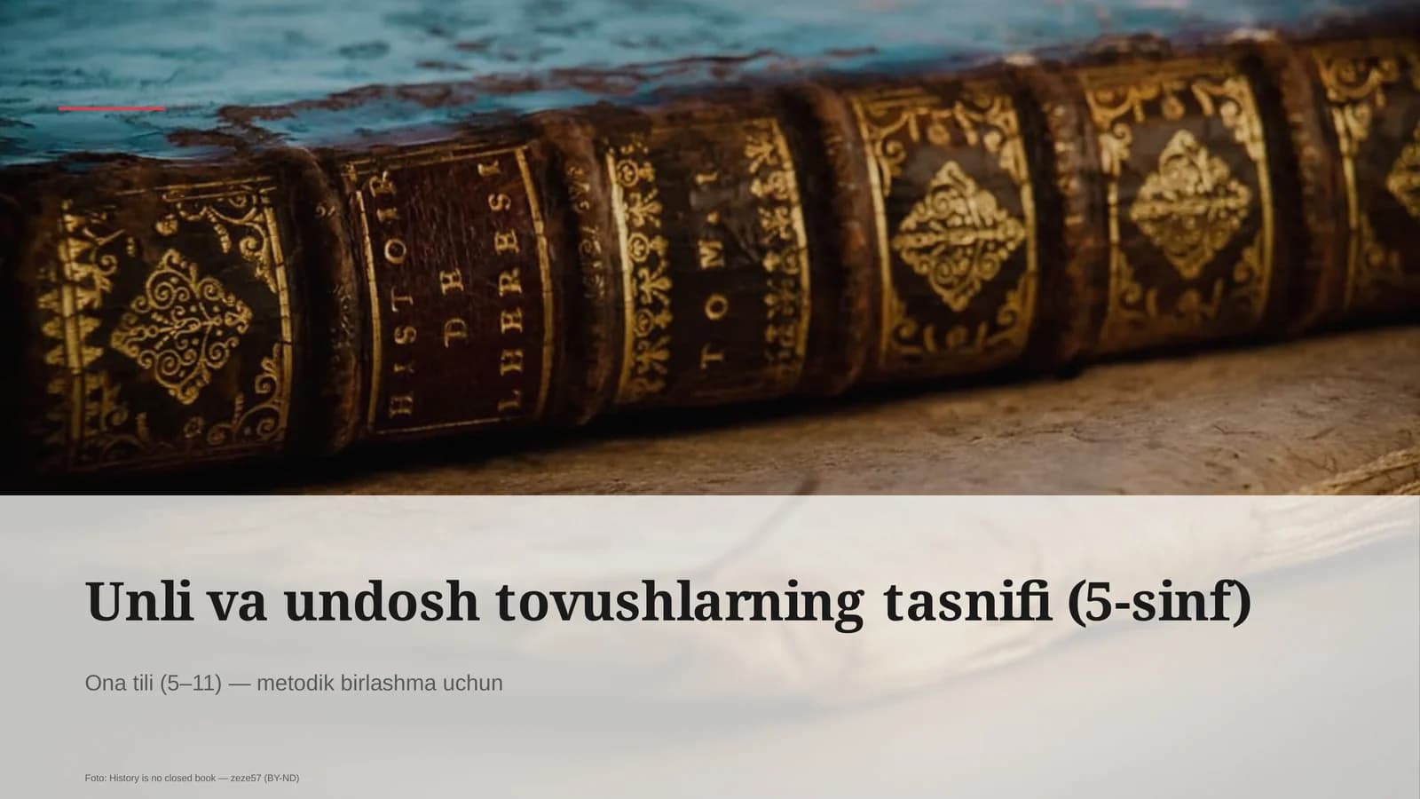 Unli va undosh tovushlarning tasnifi (5-sinf)