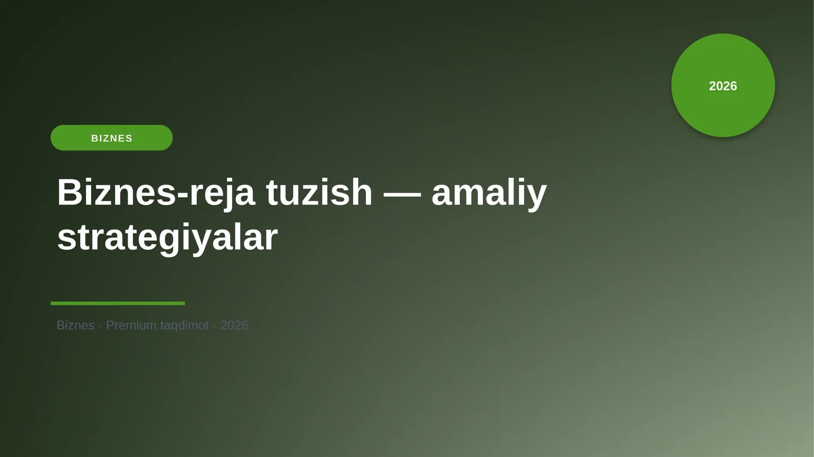 Biznes-reja tuzish — amaliy strategiyalar