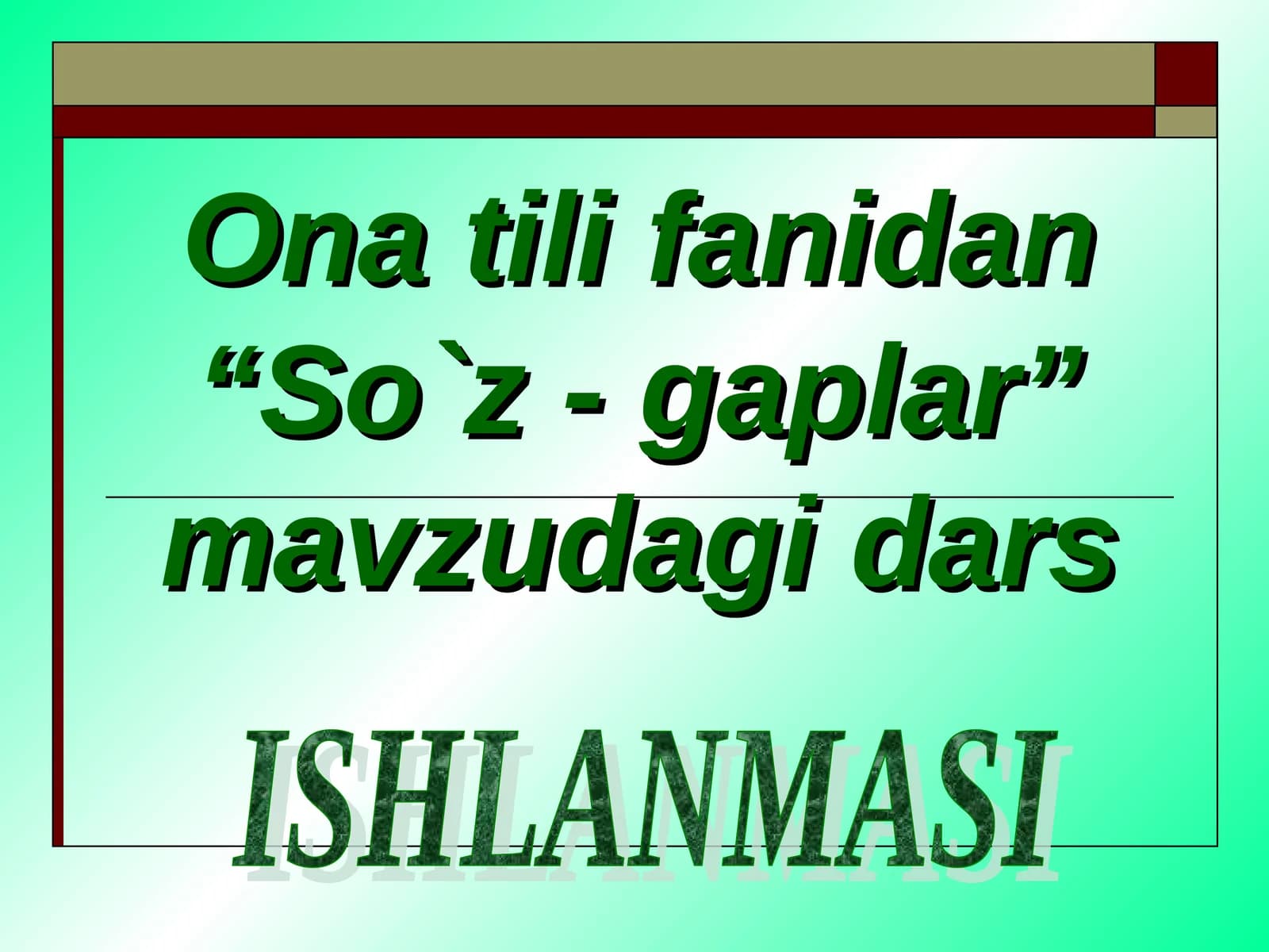 So`z - gaplar