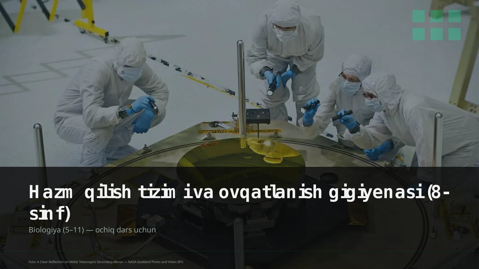 Hazm qilish tizimi va ovqatlanish gigiyenasi (8-sinf)