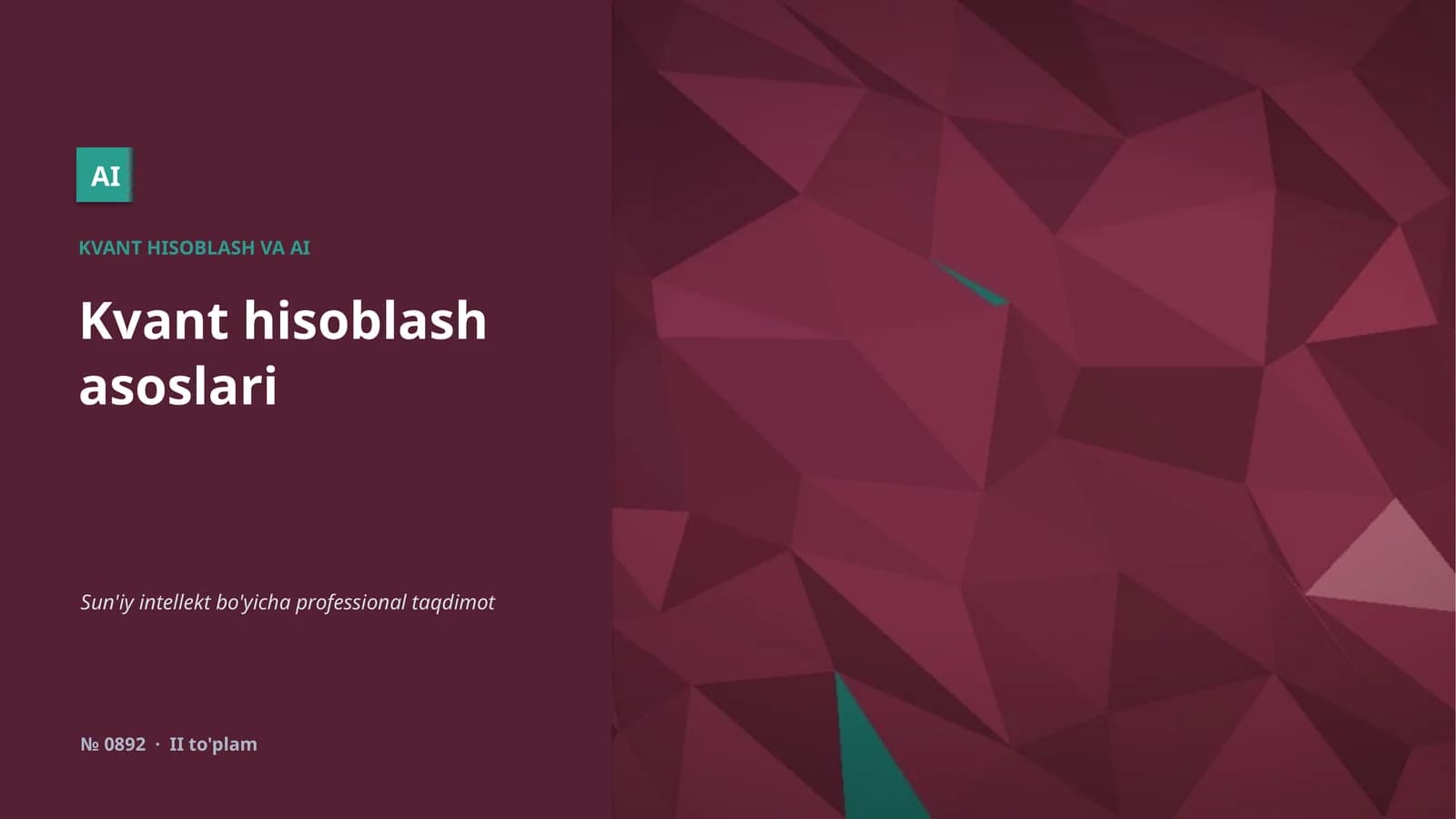 KVANT HISOBLASH VA AI