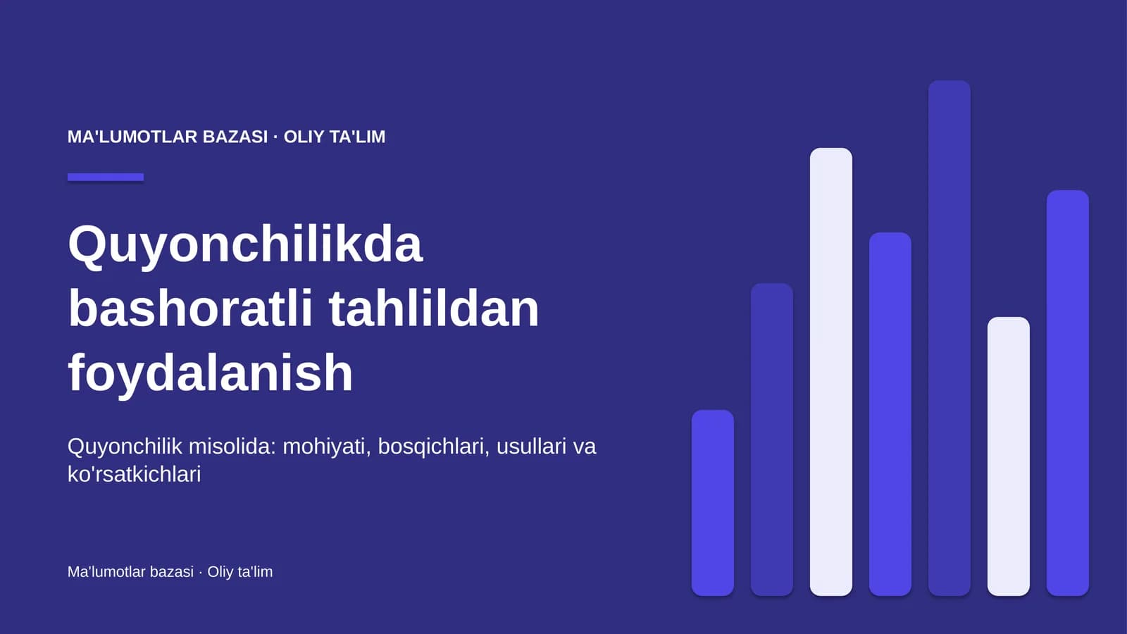 Quyonchilikda bashoratli tahlildan foydalanish