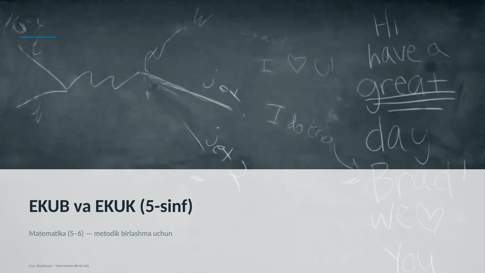 EKUB va EKUK (5-sinf)