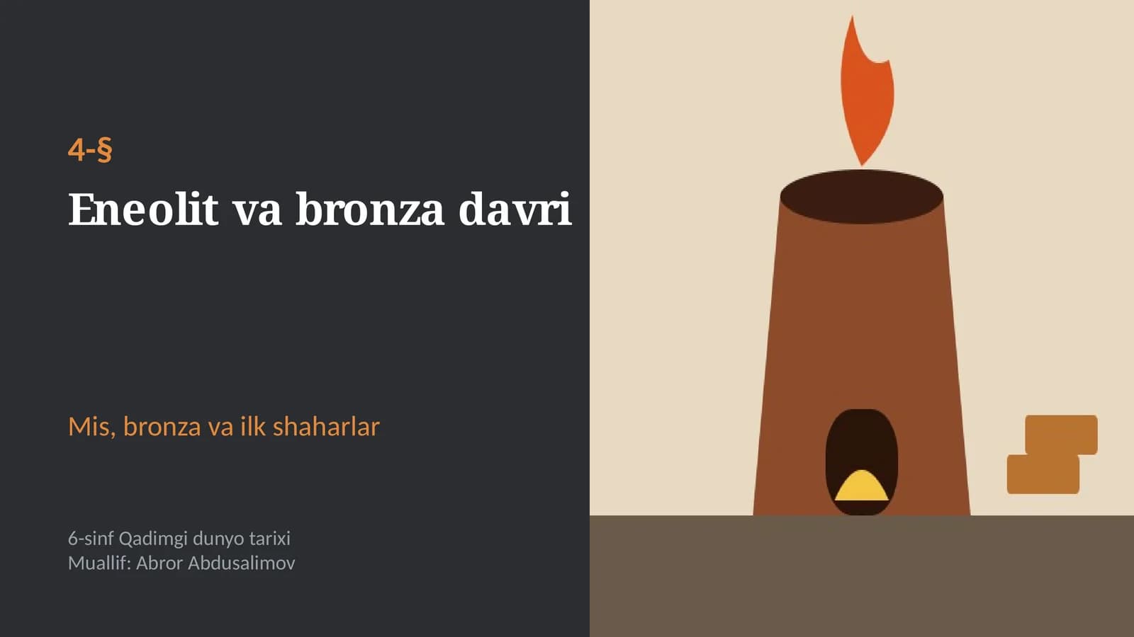 Eneolit va bronza davri: mis, bronza, Sopollitepa va Jarqo'ton (4-§, 6-sinf, 13 slayd)