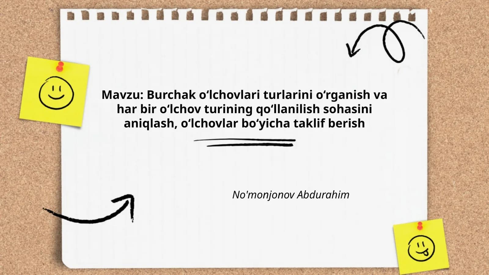 Burchak o‘lchovlari turlari