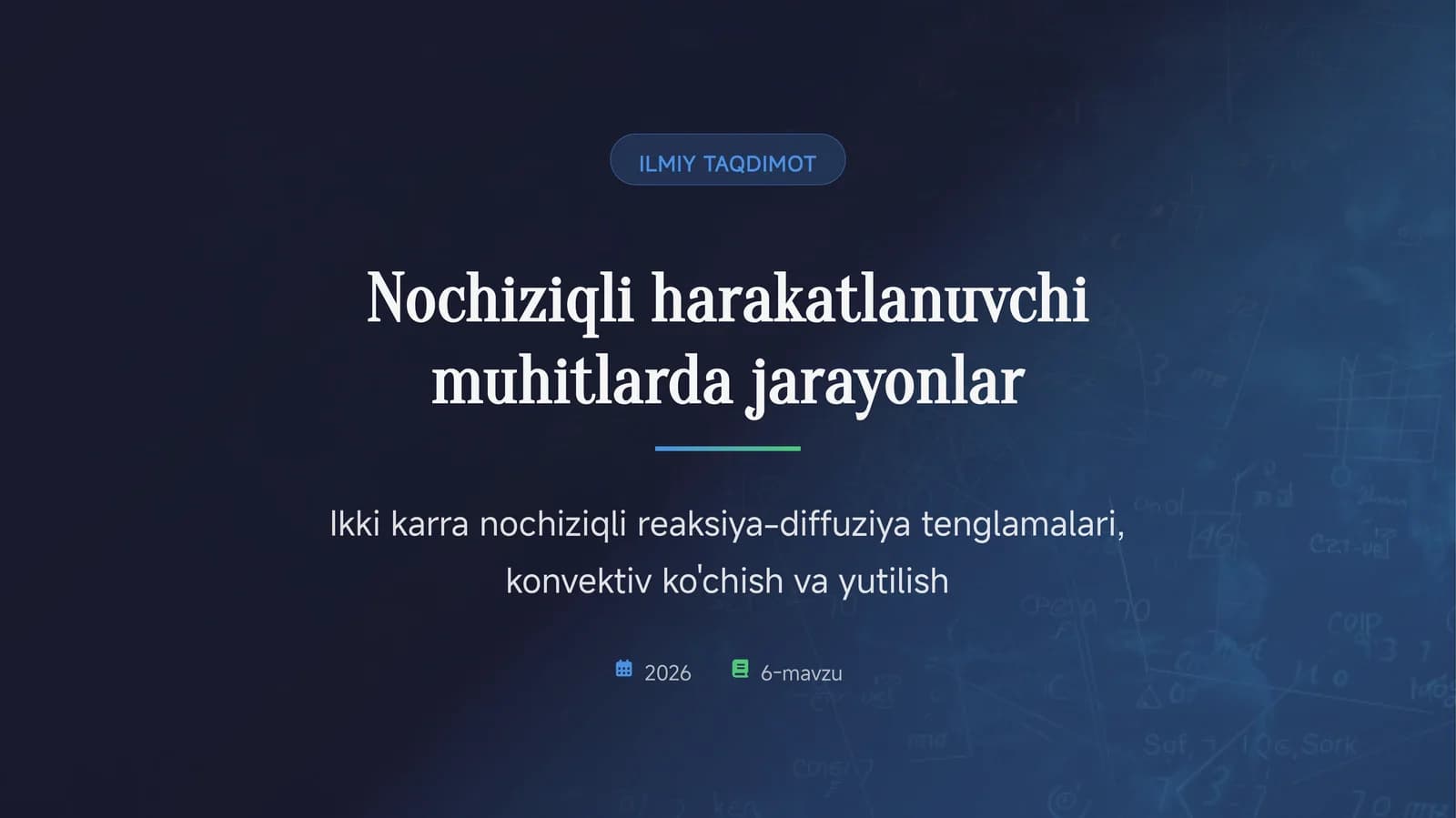 ILMIY TAQDIMOT