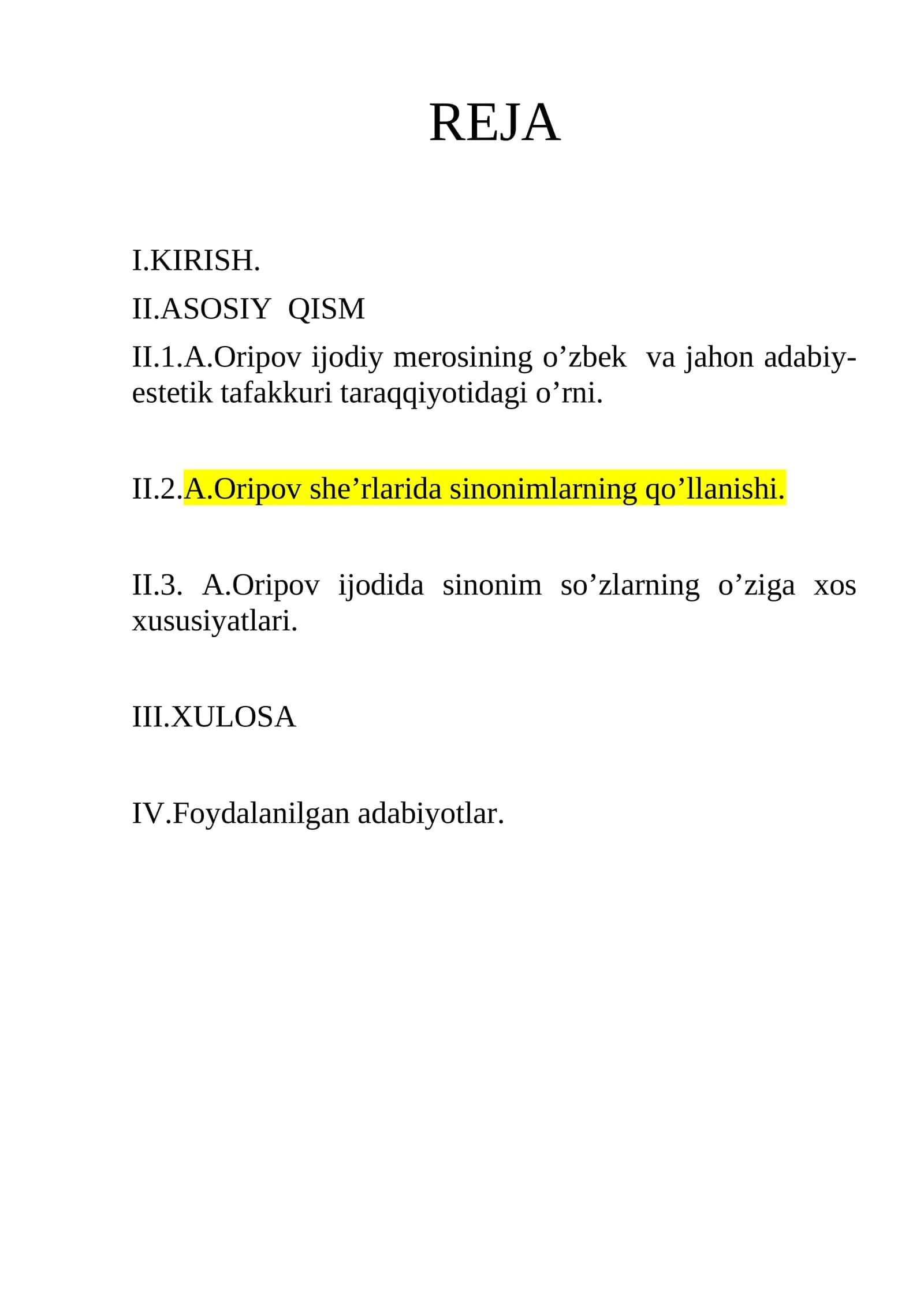 Abdulla Oripovning Tilimizda Leksemalarni Faollashtirish
