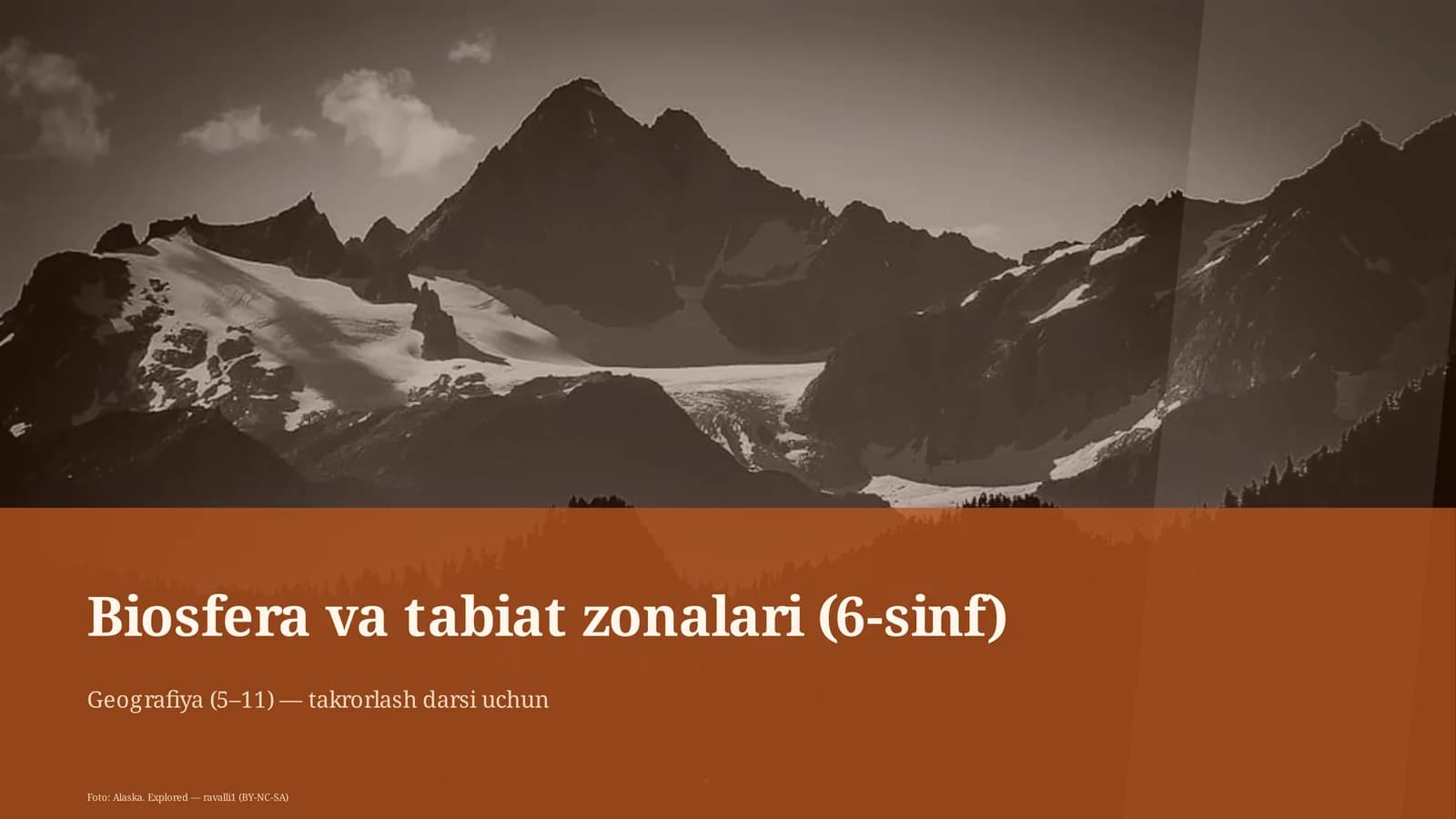 Biosfera va tabiat zonalari (6-sinf)