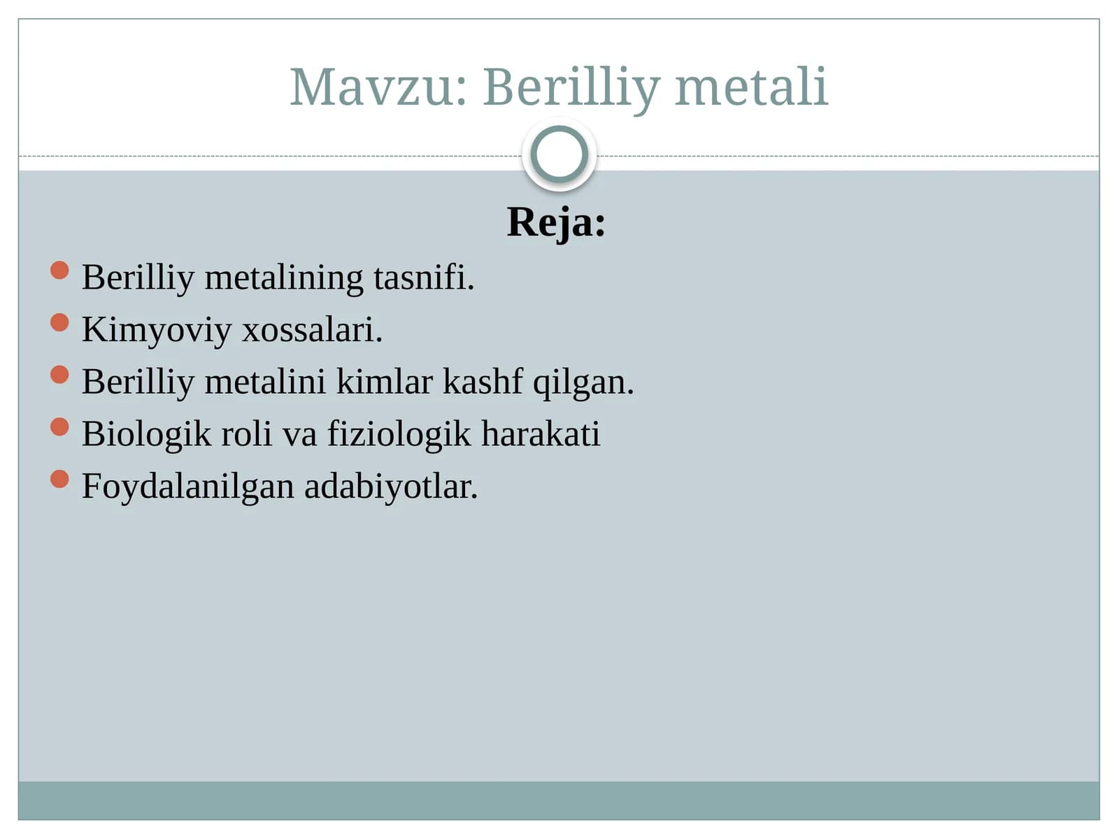 Berilliy metali