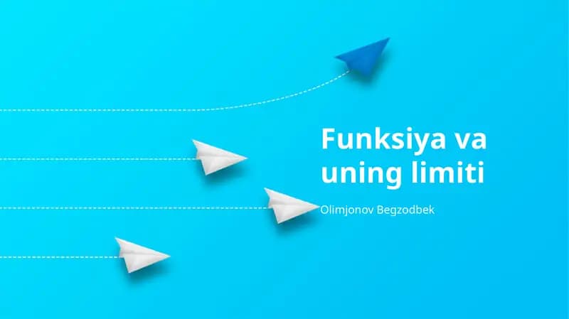 Funksiya va uning limiti