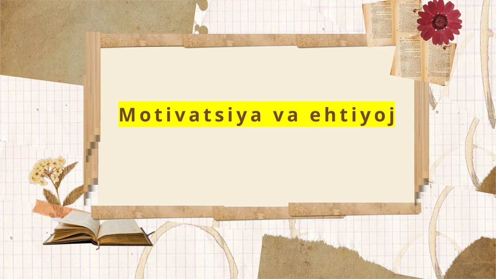 Motivatsiya va Ehtiyoj