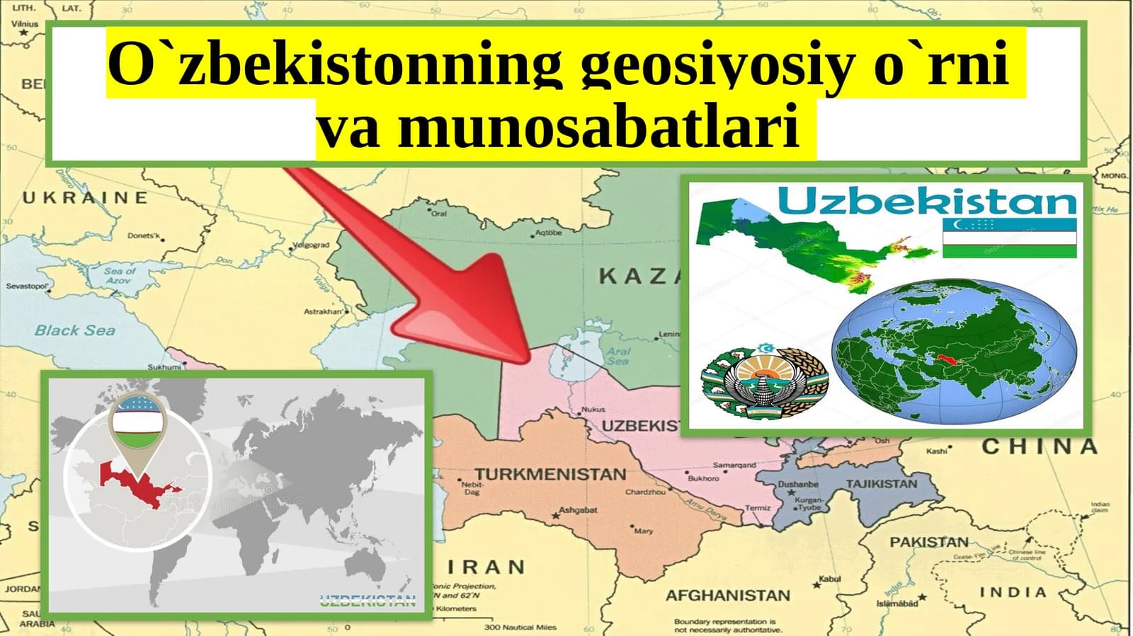 O`zbekistonning geosiyosiy o`rni va munosabatlari