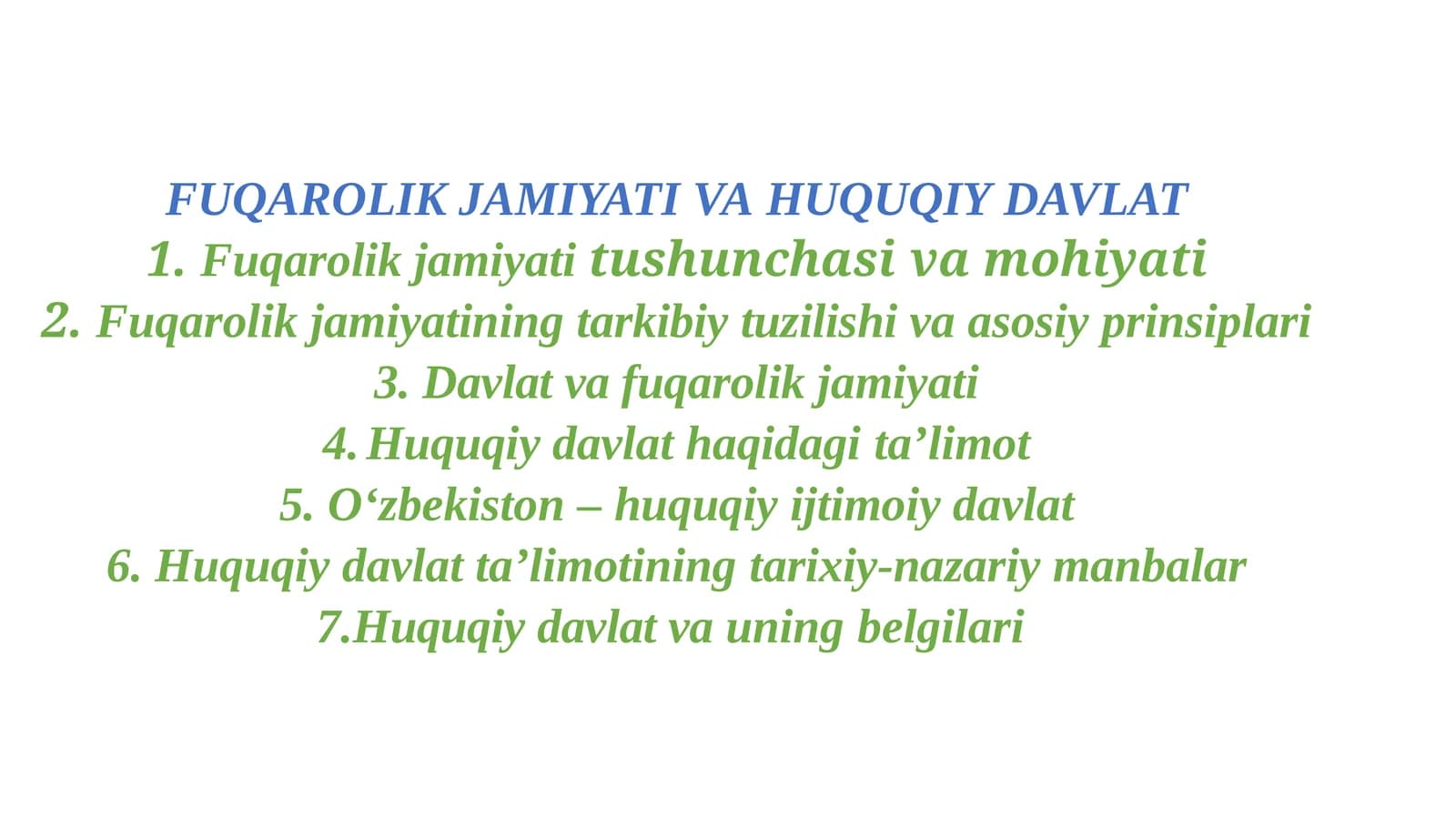FUQAROLIK JAMIYATI VA HUQUQIY DAVLAT