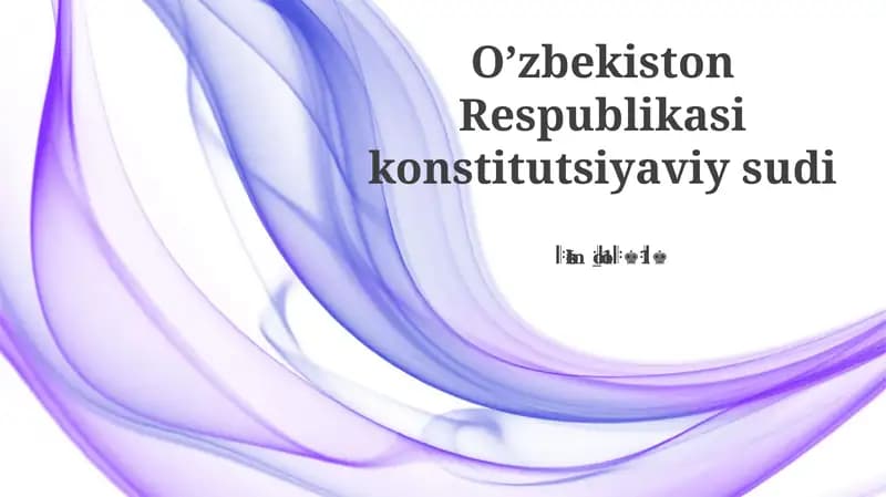 Oʼzbekiston Respublikasi konstitutsiyaviy sudi