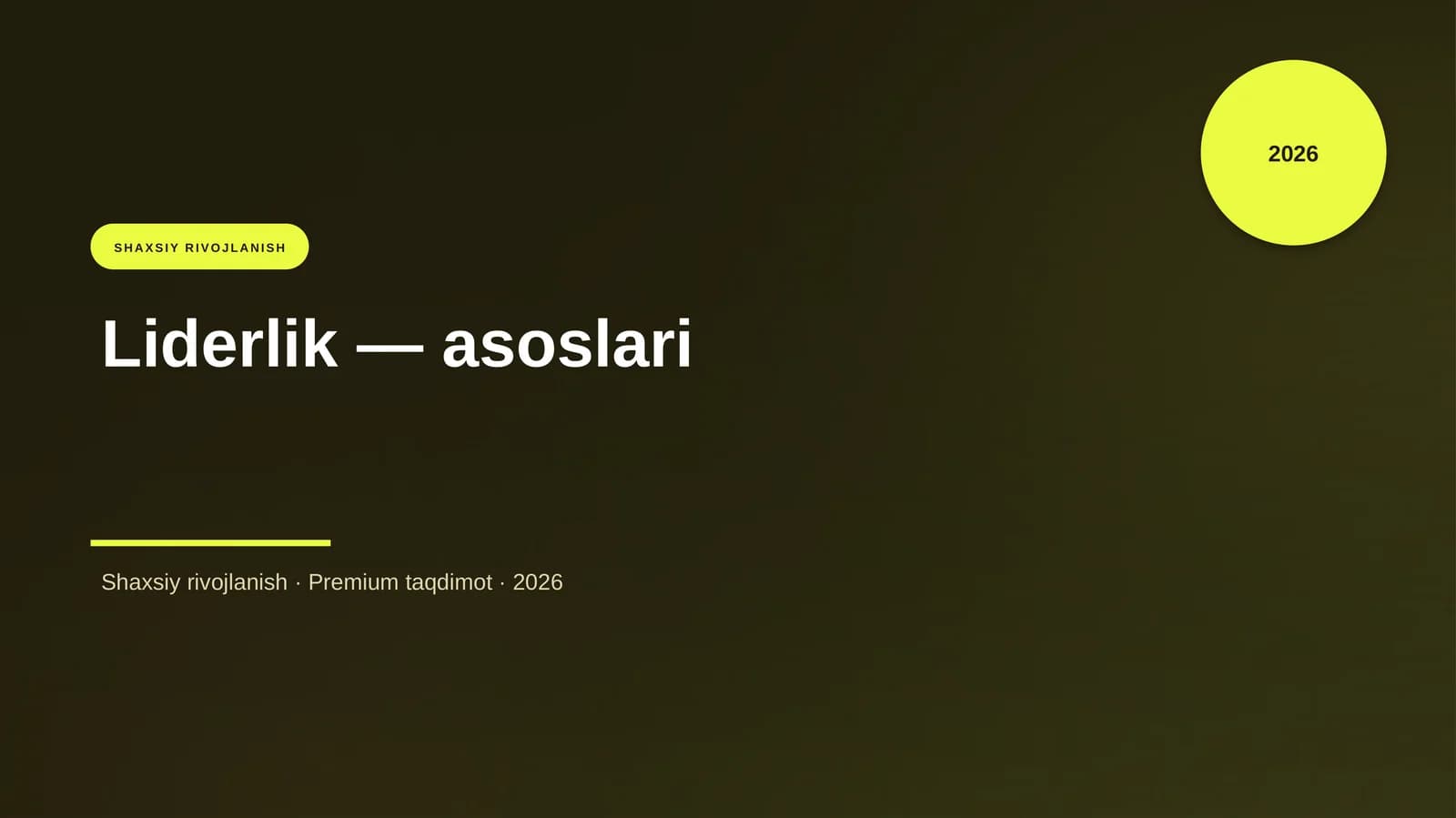 Liderlik — asoslari