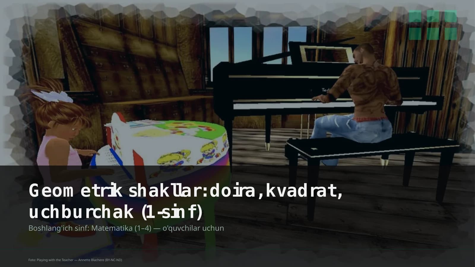 Geometrik shakllar: doira, kvadrat, uchburchak (1-sinf)