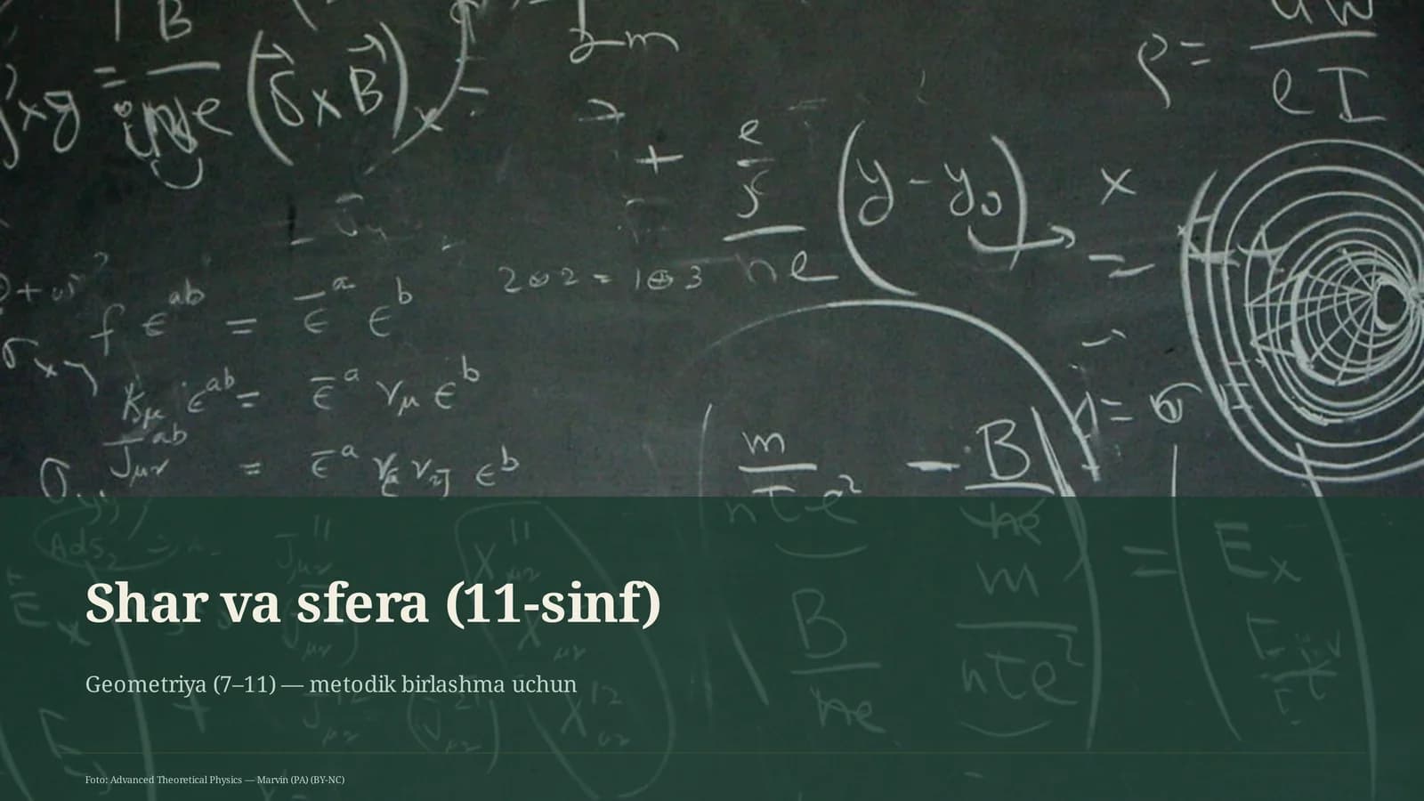 Shar va sfera (11-sinf)