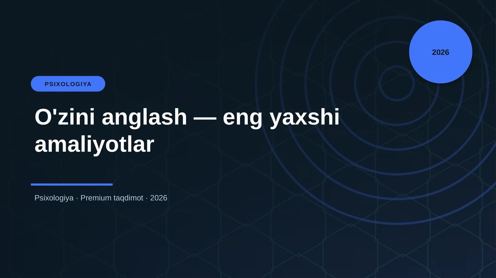 O'zini anglash — eng yaxshi amaliyotlar