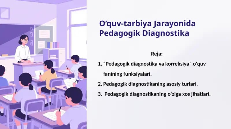 O’quv-tarbiya Jarayonida Pedagogik Diagnostika