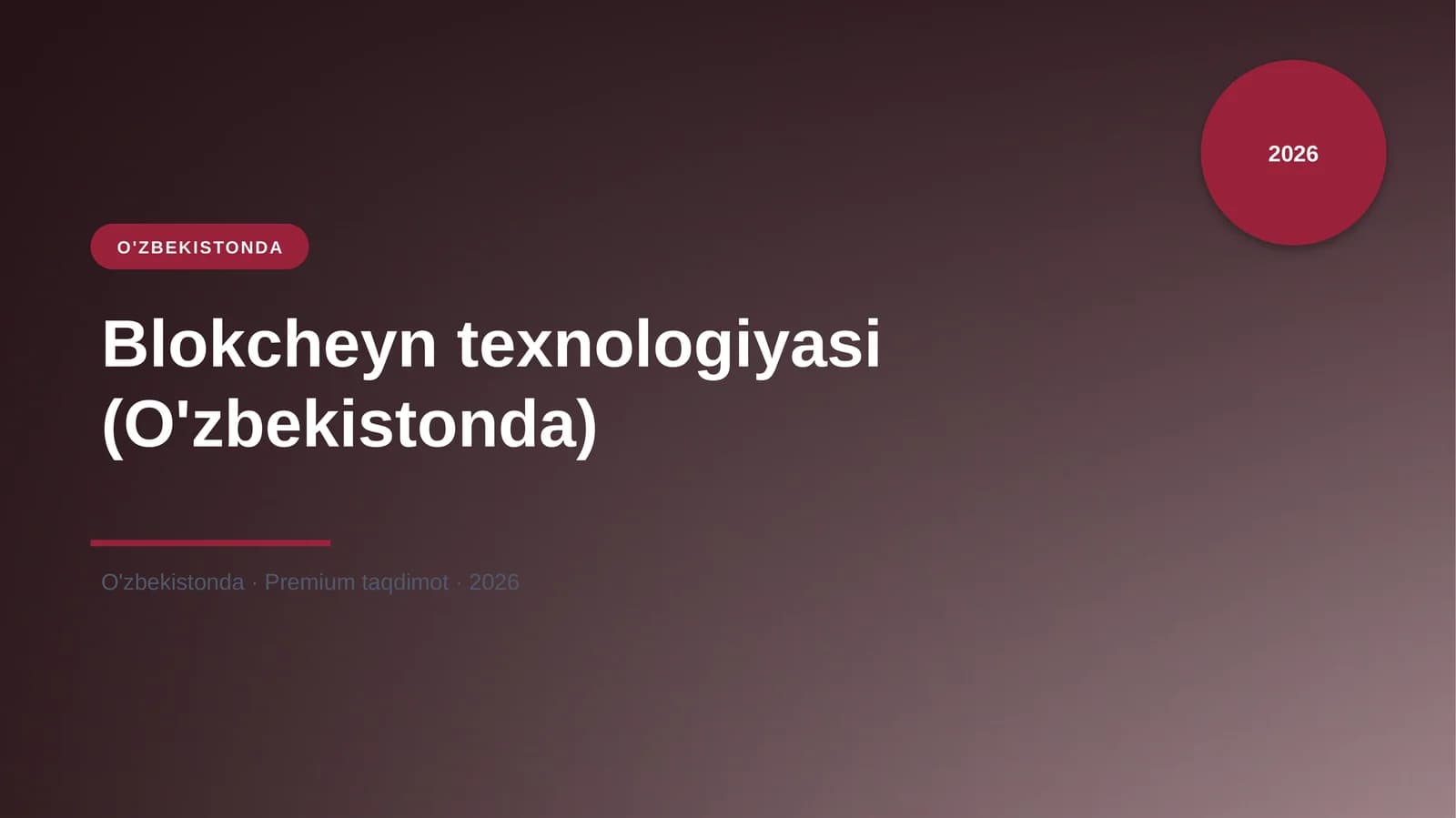 Blokcheyn texnologiyasi (O'zbekistonda)