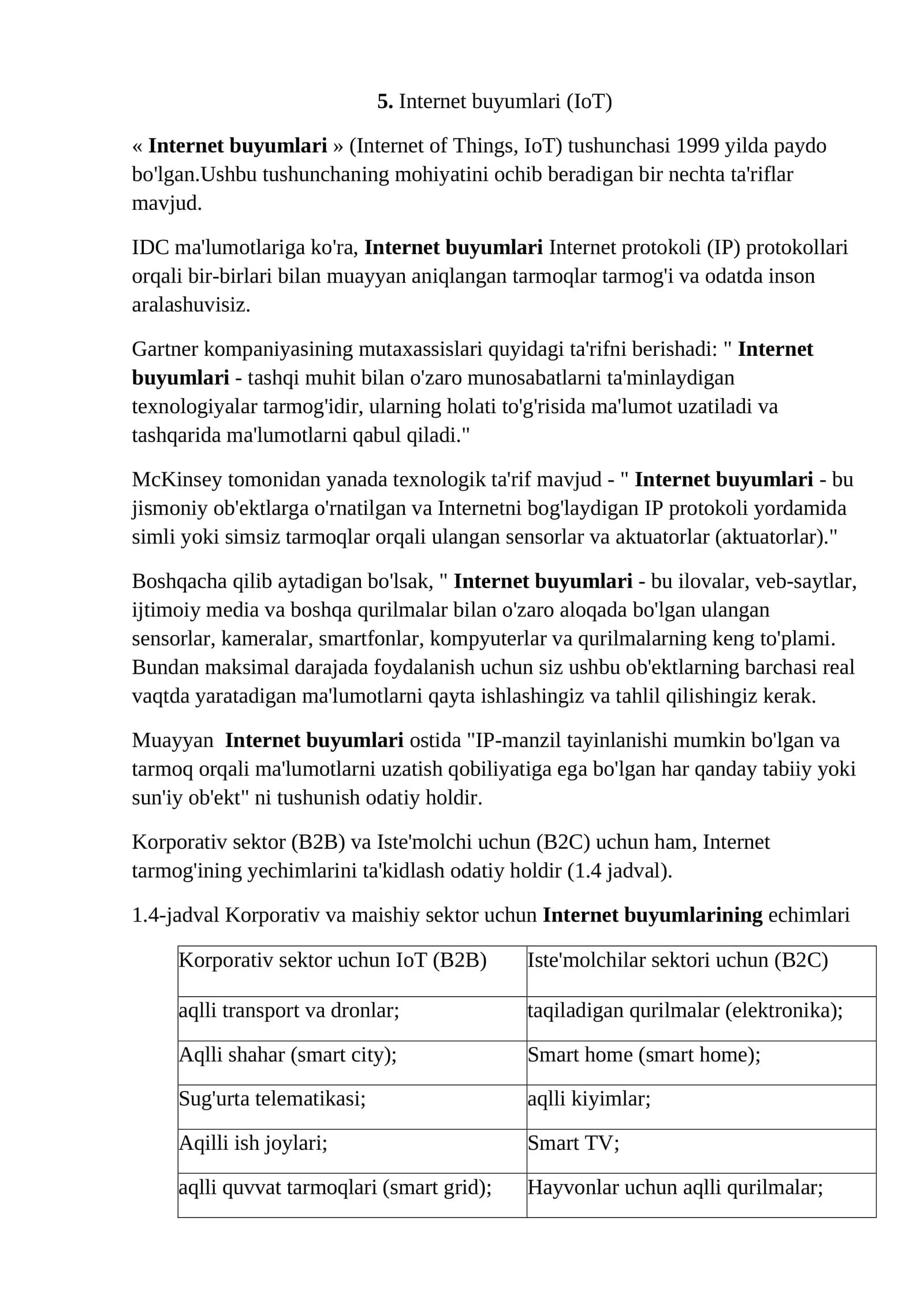 Internet buyumlari (IoT)