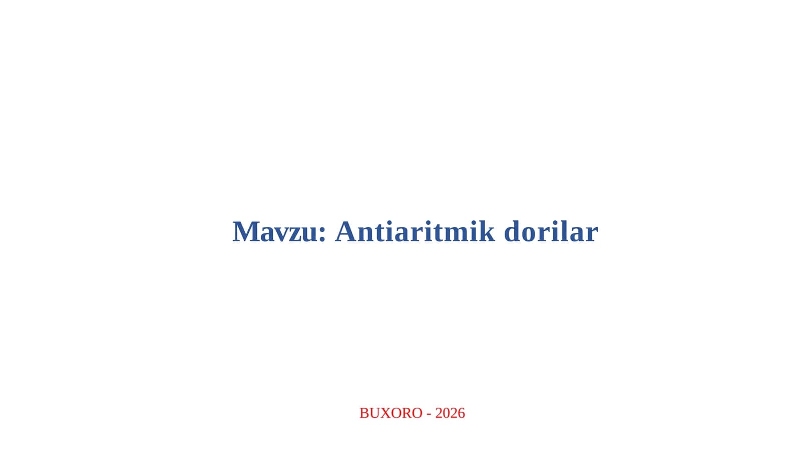 Antiaritmikdorilar