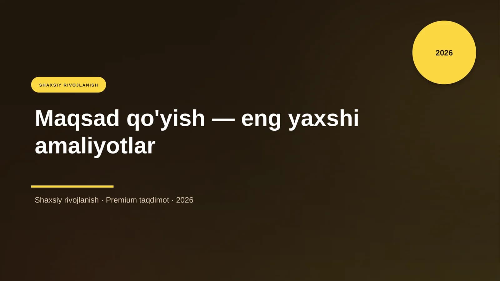 Maqsad qo'yish — eng yaxshi amaliyotlar