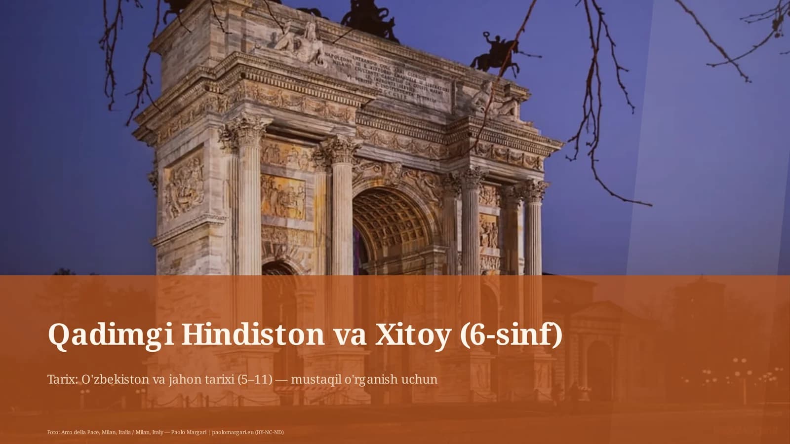 Qadimgi Hindiston va Xitoy (6-sinf)