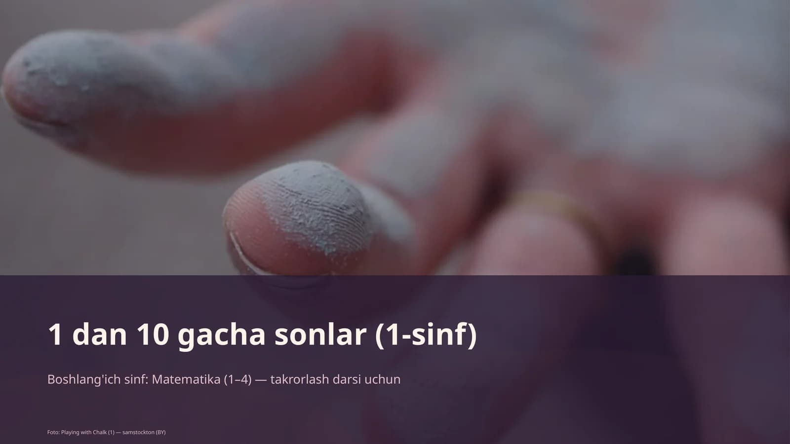 Matematika (1–4) — takrorlash darsi uchun