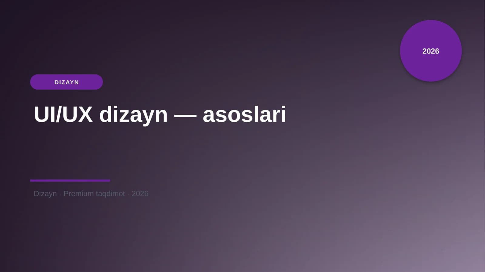 UI/UX dizayn — asoslari