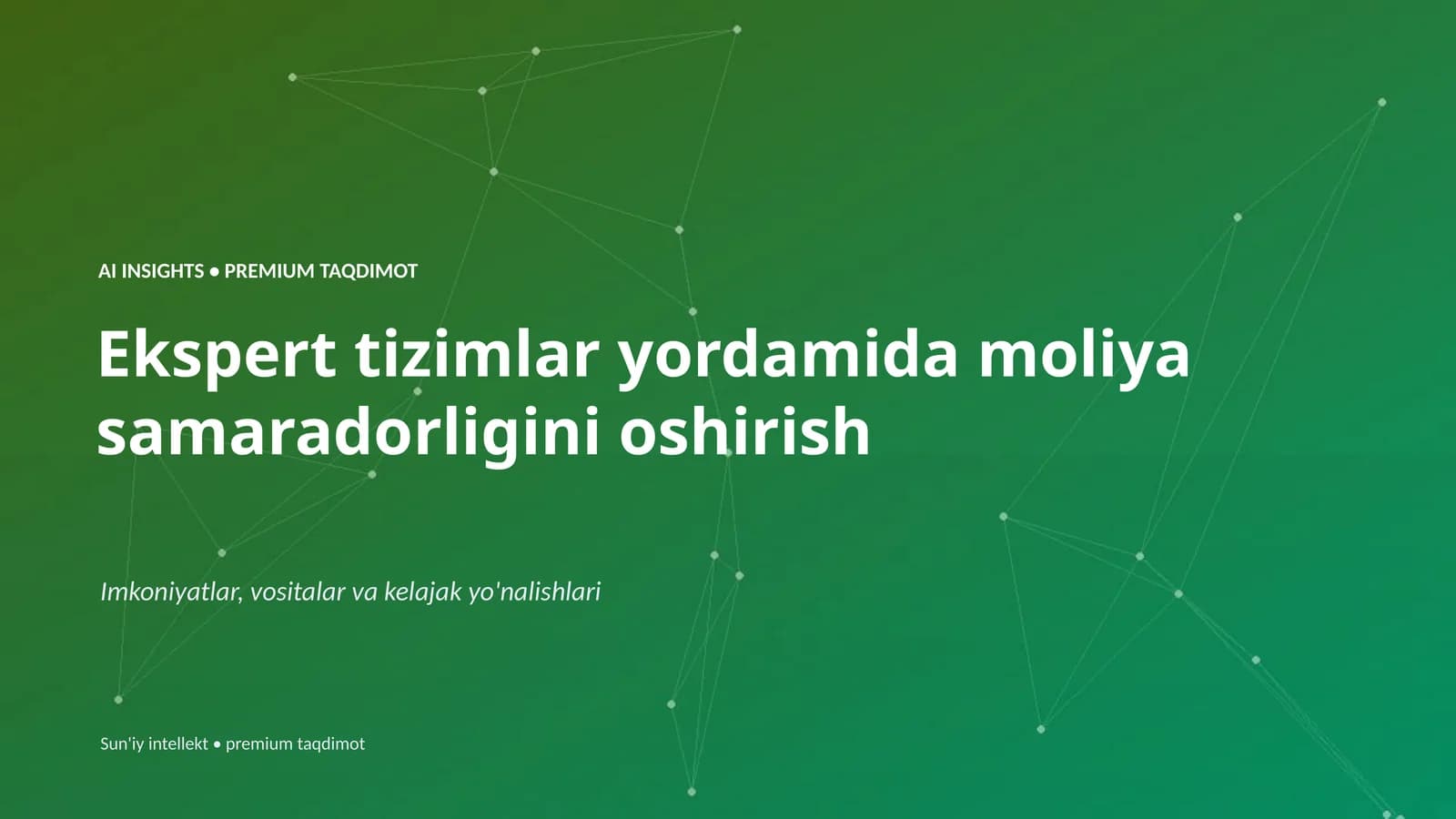 AI INSIGHTS • PREMIUM TAQDIMOT