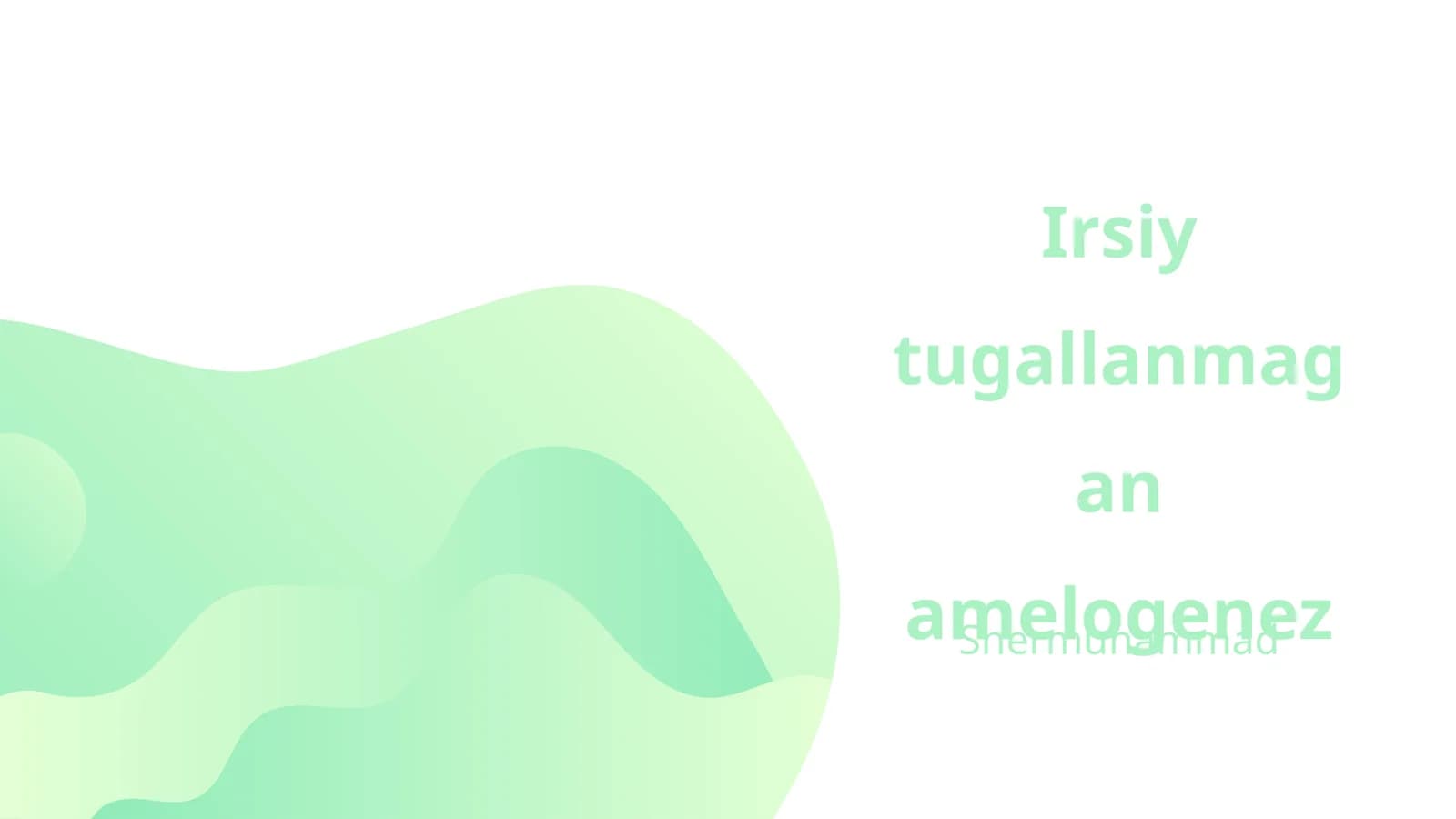 Irsiy tugallanmagan amelogenez